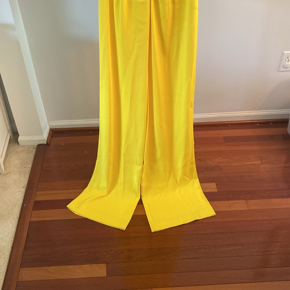 Ramy  Brook strapless yellow Vivian jumpsuit size 6 - Picture 7 of 12